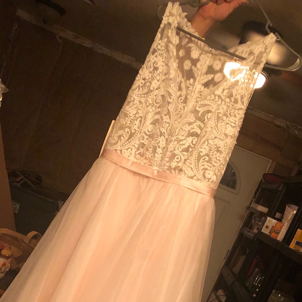 Formal dress cream & blush size 8-10 unaltered
